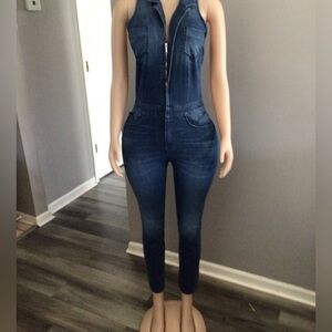 bebe Denim Jumpsuit